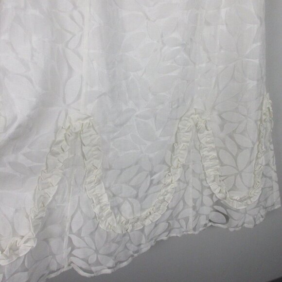 Vintage Lisa Rene 2 Piece Set Blouse Skirt Midi Tulle Sheer Lined Wedding 1X 488 - Picture 8 of 14